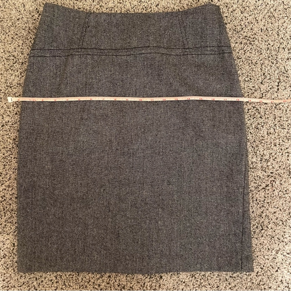 New York & Company Wool Blend Lined Charcoal Pencil Skirt